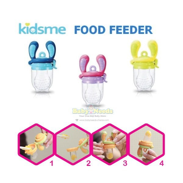 LITTLE BABY FRUIT FEEDER 2 NIPPLE SIZE ( M &amp; L ) / Kidsme Food Feeder Size L - Empeng Dot Buah Bayi Baby Fruit FoodFeeder Pacifier