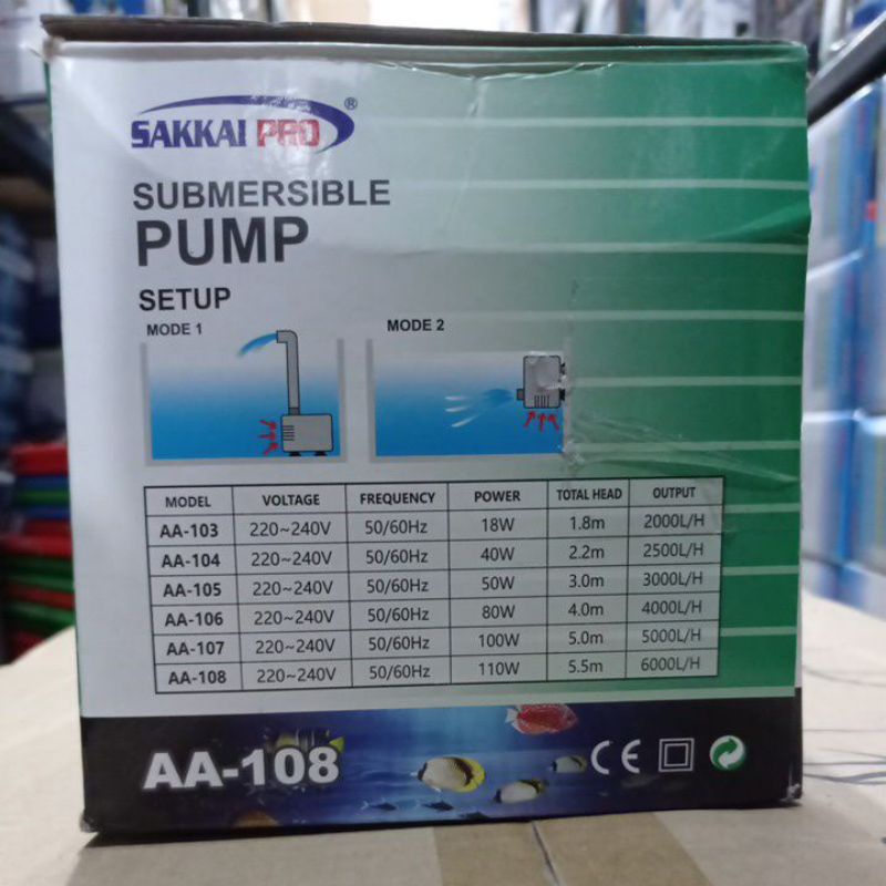 PROMO MURAH Pompa Kolam Submersible SAKKAI PRO AA 108