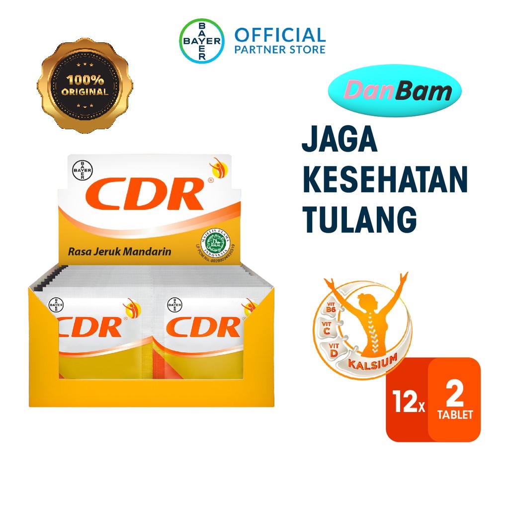 CDR Suplemen Kalsium Rasa Jeruk 24 Sachet