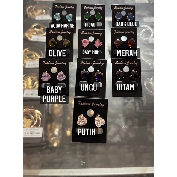 Anting Tusuk Skrup Hati Titanium