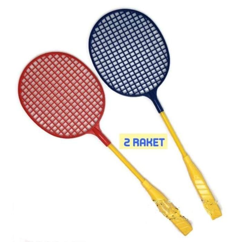 MAINAN ANAK RAKET BADMINTON SET / MAINAN ANAK OLAH RAGA BULU TANGKIS PLASTIK PROMO TERMURAH COD