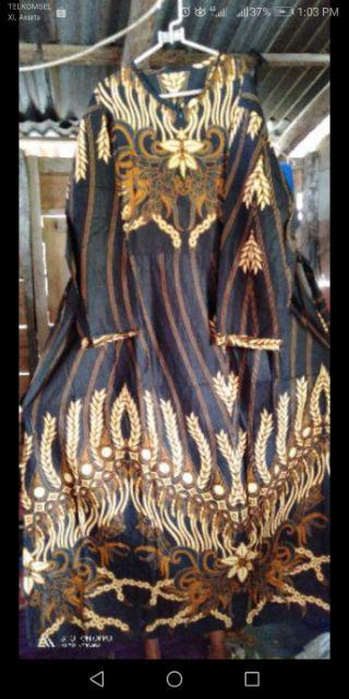 Gamis Batik Jumbo Xxl All Size Ld 112-120 Katun Prima Halus Batik Pekalongan