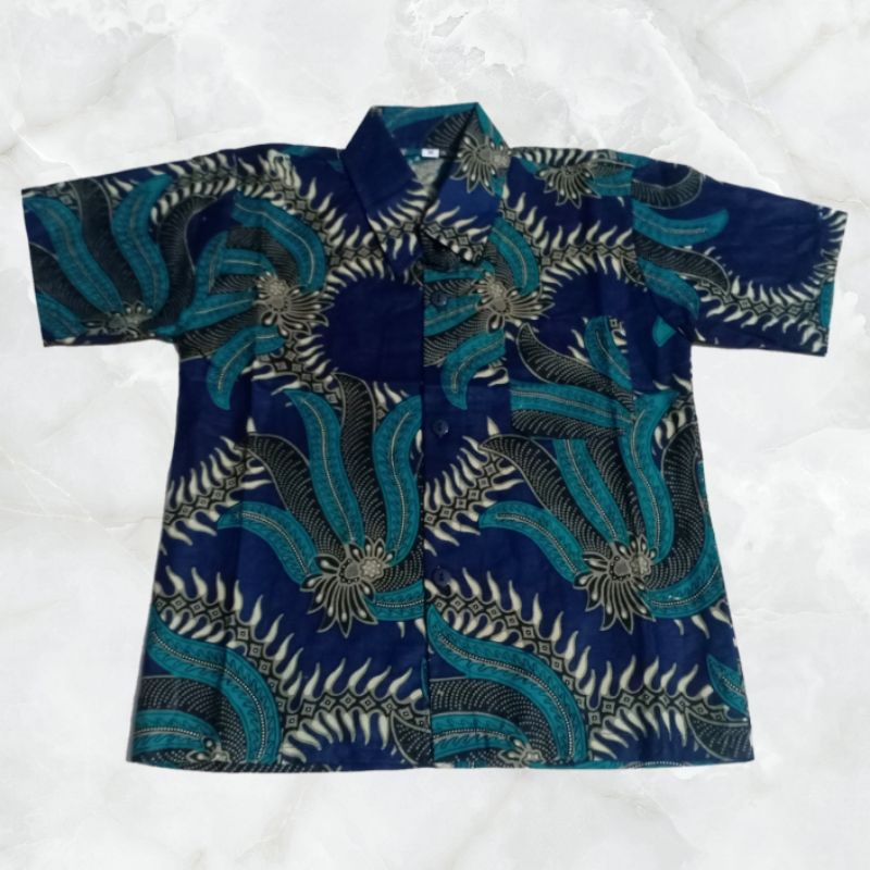 Baju Batik Anak Laki Laki Umur 1-4 Tahun Terbaru / Atasan Hem Kemeja Lengan Pendek Anak Cowok Murah.