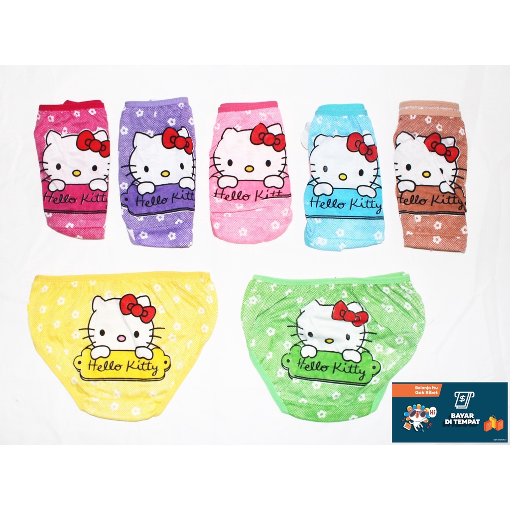 PROMO!! ( 1 Lusin ) Celana Dalam Anak Perempuan / CD Cewek Karakter HELLO KITTY  | Essen