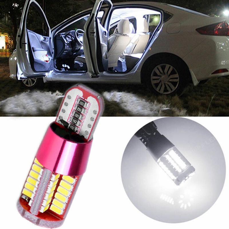 2pcs Lampu LED T10 57SMD 3014 Canbus Untuk Penanda Parkir Mobil