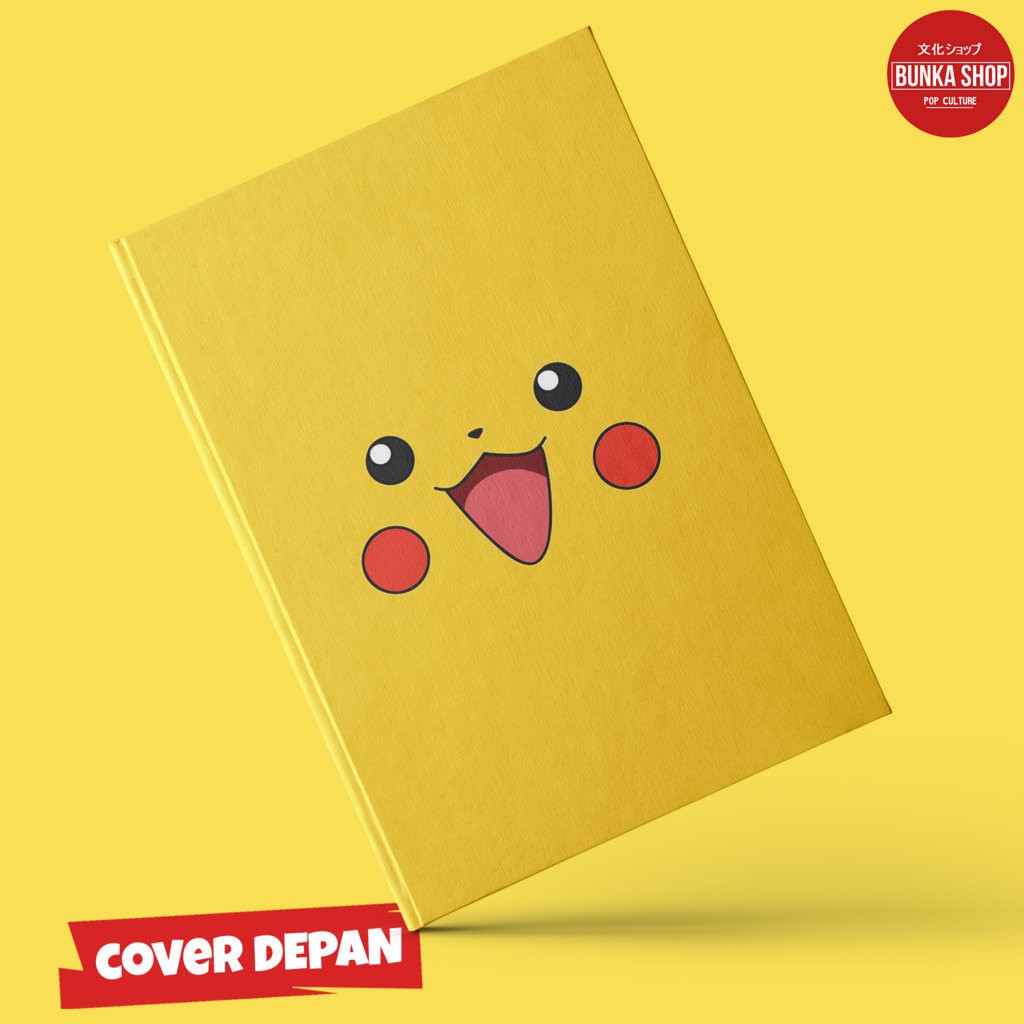 

Terlaris ✨ - Notebook Pokemon Pikachu Face Hardcover A5 Buku Tulis Catatan Note Agenda Planner Jurnal3.1.23