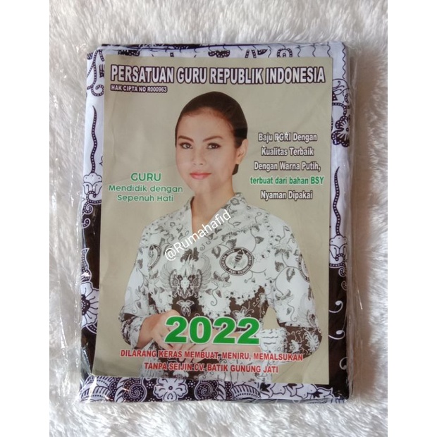 Kain batik PGRI 2022 per baju