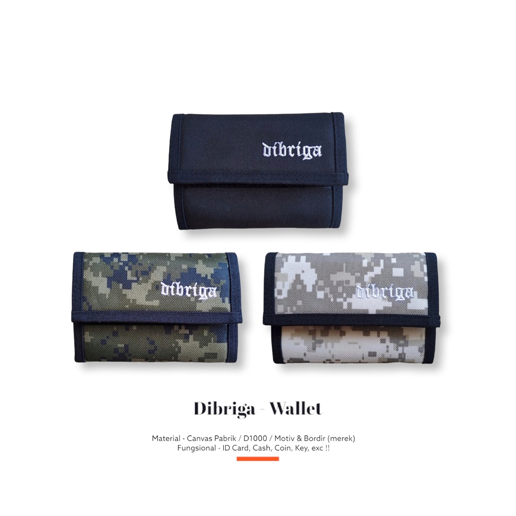 Dibriga! DOMPET LIPAT KANVAS PRIA ORIGINAL - WALLET SERIES PRIA WANITA TERLARIS