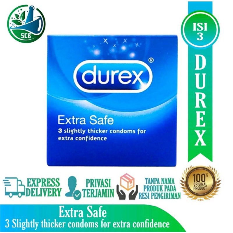 Kondom Durex Extra Safe Isi 3 - Alat Kontrasepsi