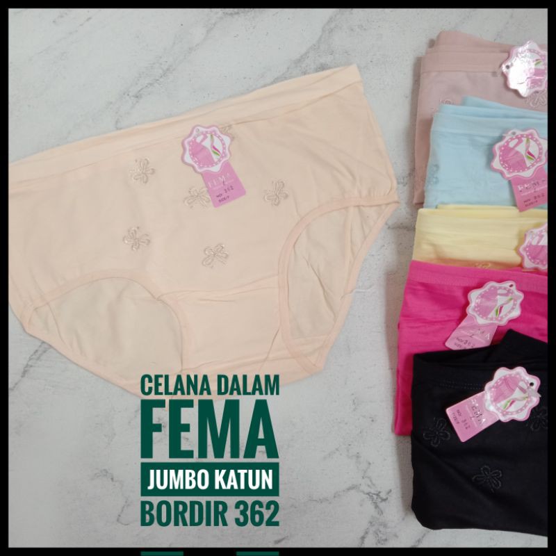 cd FEMA JUMBO celana dalam wanita bordir bunga