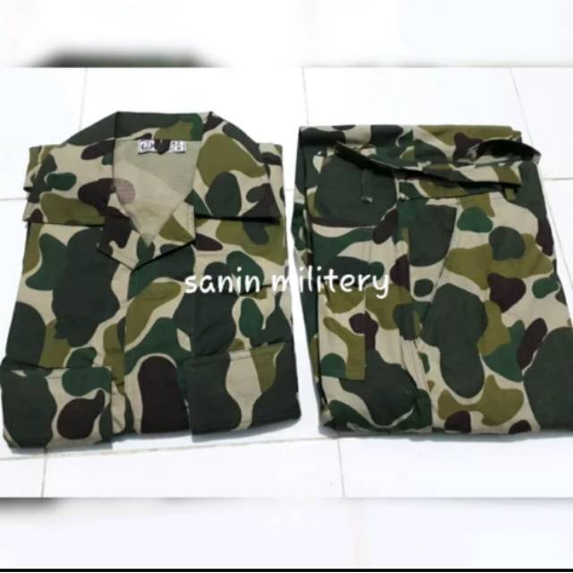 Baju setelan pdl marinir / setelan baju pdl kko /Baju PDL loreng TNI / loreng kko jatah TNI