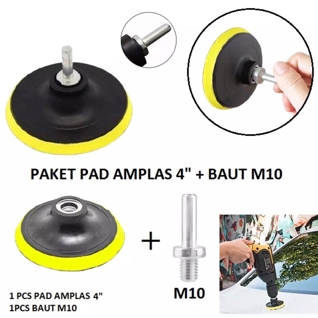 Baut Adaptor Konektor Mesin Bor Ke Pad Poles Polisher M 10