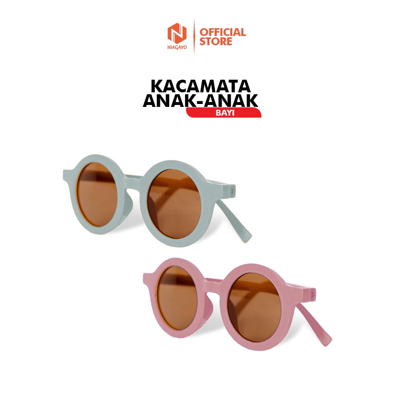 Kacamata Anak Model Bulat Dengan Lensa Hitam-2