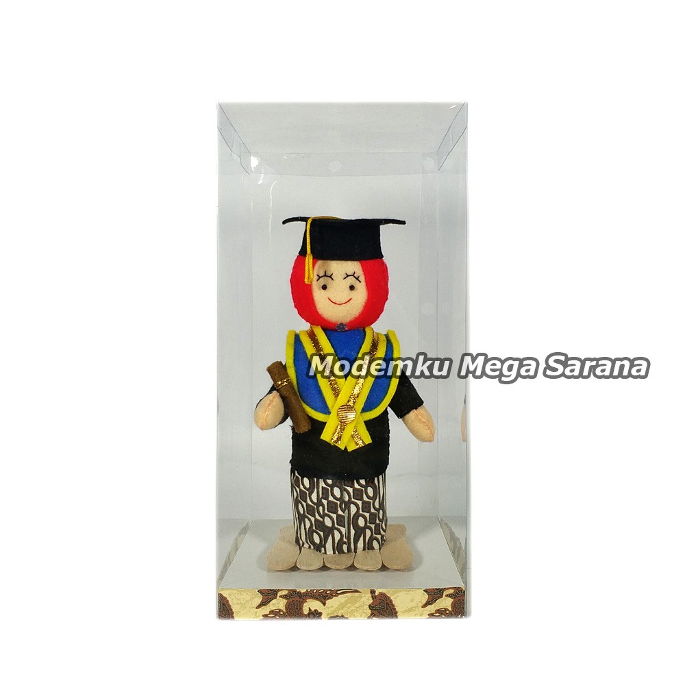 Boneka Wisuda Perempuan Jilbab FTM01 - 24x12x12 cm