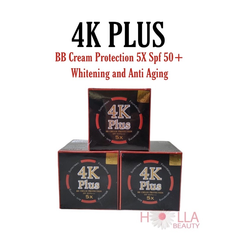 4k Plus BB cream Protection / Krim Siang 4k original Thailand / spf / cream siang