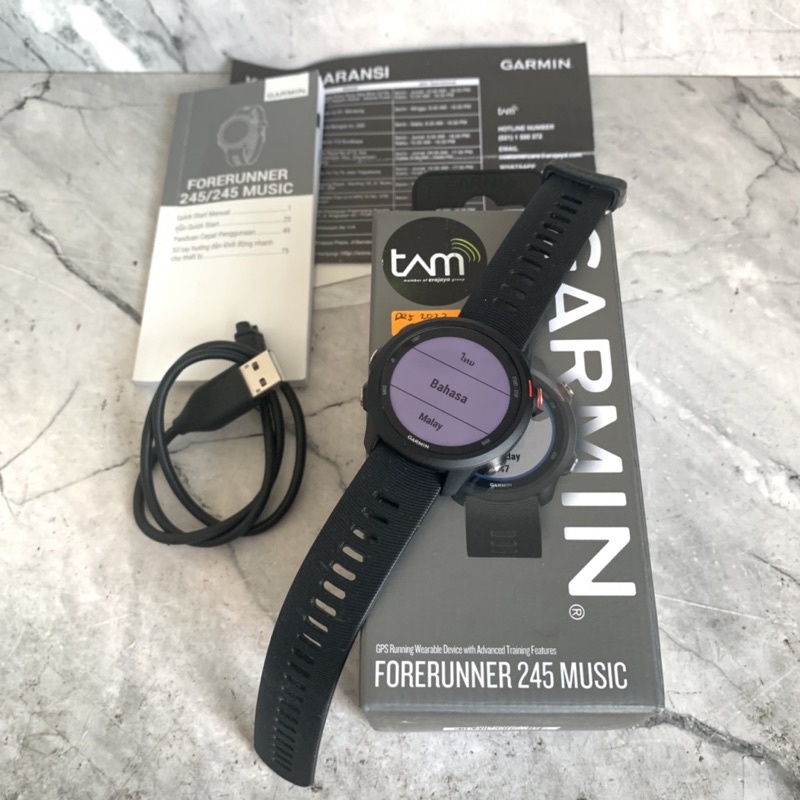 Garmin Forerunner 245 Music Bekas - Mulus - Fullset Resmi - Second