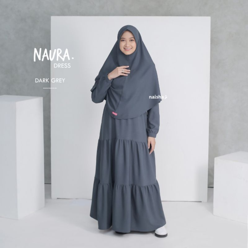 naura dress-gamis naura-gamis cantik by naisha gamish