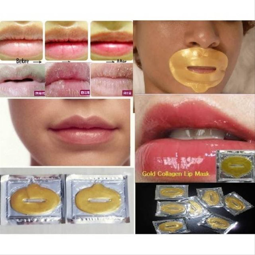 ORIGINAL GOLD COLLAGEN CRYSTAL LIP MASK Masker Bibir Emas Pelembab Melembutkan