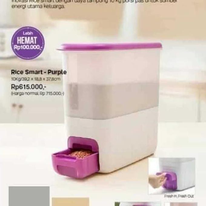 PROMO RICE SMART WADAH PENYIMPANAN BERAS TUPPERWARE