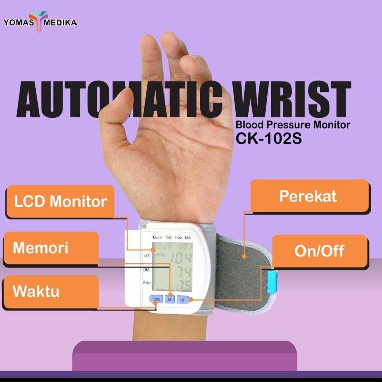 DIJAMIN ORITensimeter Digital Pergelangan Tangan Wrist Blood Pressure Monitor Tensi Jam