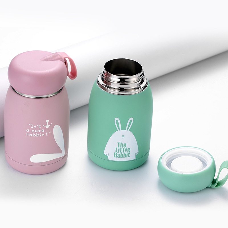 Botol Minum Termos Kopi Teh Susu Thermos Mini Tumbler Lucu Anak Dewasa Aestethic Cute Gift Bottle Stainless Steel - 320ml