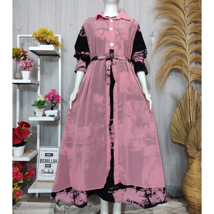 gamis monalisa one set ceruty termurah gamis gisel terbaru