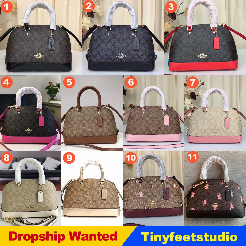 Coach 27583 58295 31156 87661 87662 Mini Sierra Satchel In Signature Canvas Women Handbag Crossbody 