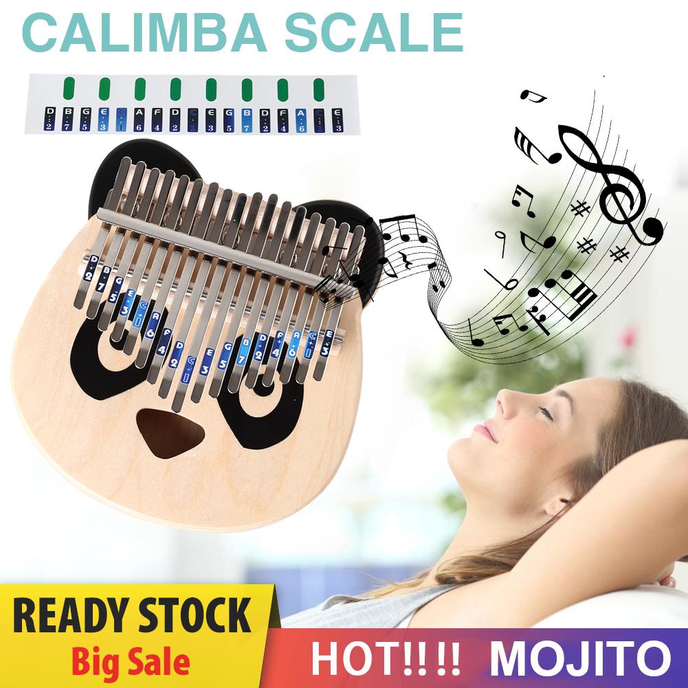 2pcs Stiker Skala Kunci Piano Kalimba Untuk Instrumen Musik