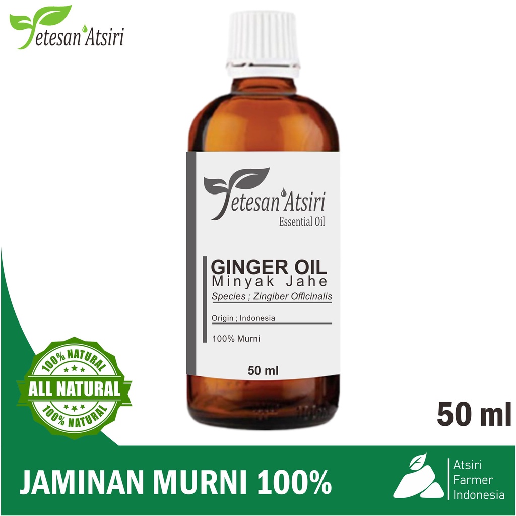 50ml minyak atsiri jahe murni tanpa campuran ginger pure essential oil therapeutic grade aromatherapy aromaterapi aromaterapy oil burner 50 ml