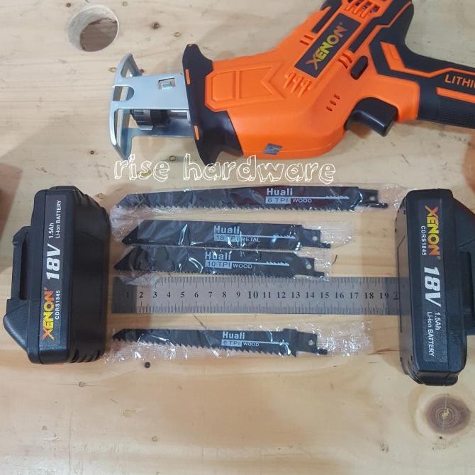 Mesin Gergaji Potong Baterai Cordless Reciprocating Saw Xenon Cdrs1845