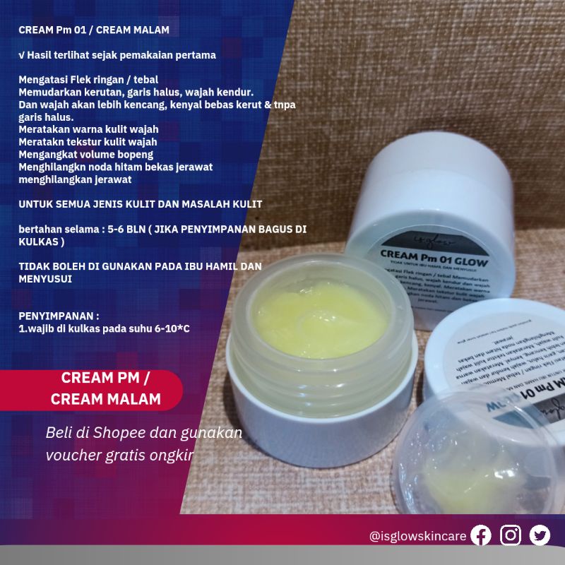 CREAM PM // CREAM MALAM GLOWING // CREAM MALAM PUTIH // CREAM MALAM AMAN // CREAM WAJAH