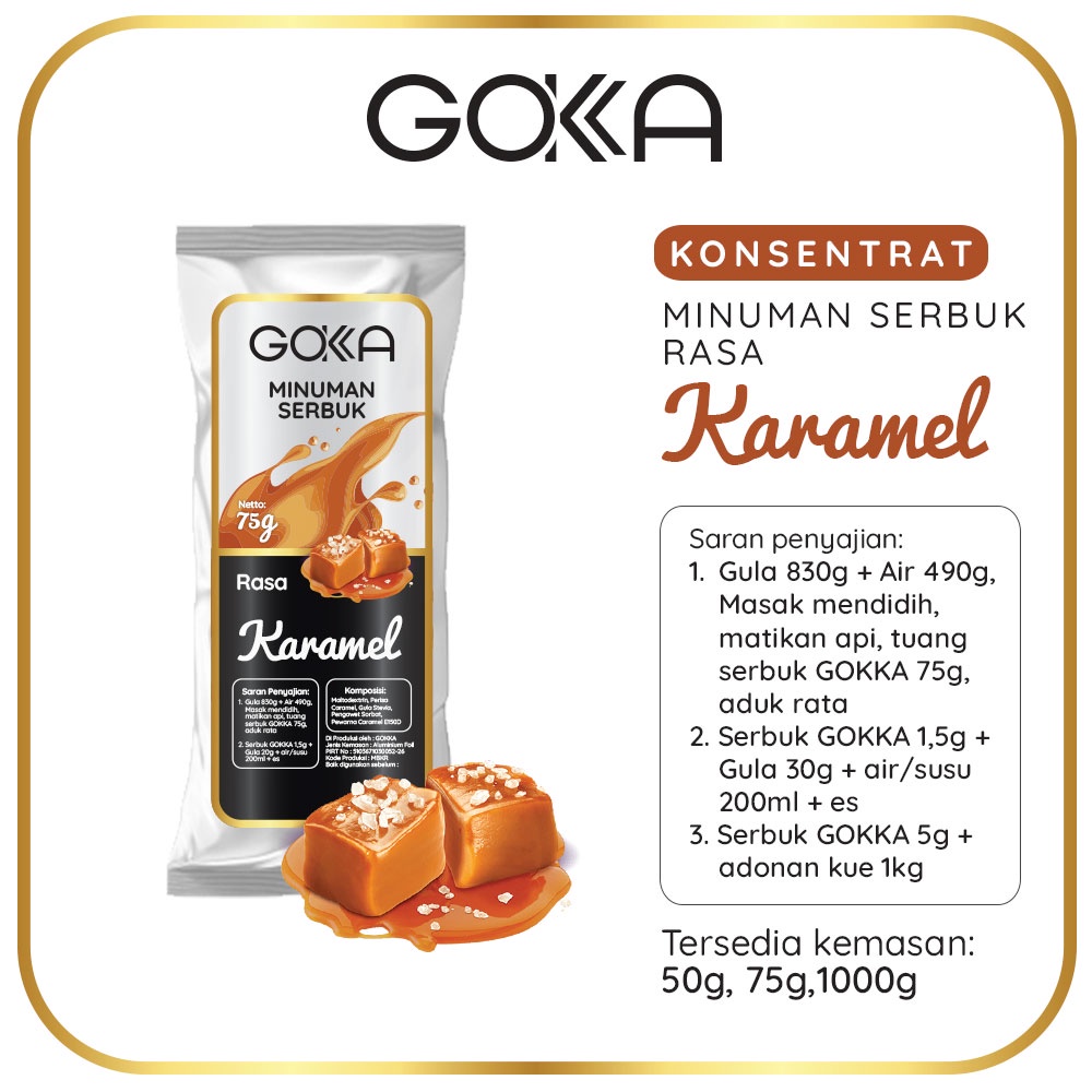 

Bubuk Minuman Gokka Karamel/Caramel 50 gram
