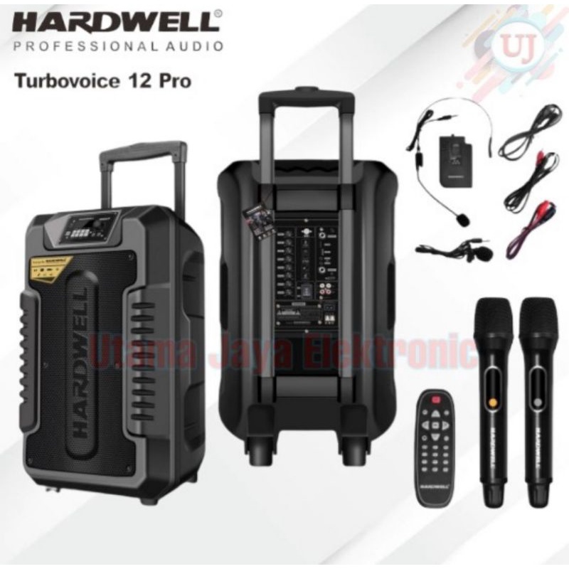 Speaker Portable HARDWELL TURBOVOICE 12PRO Speaker Wireless Aktif Meeting Terbaik Original