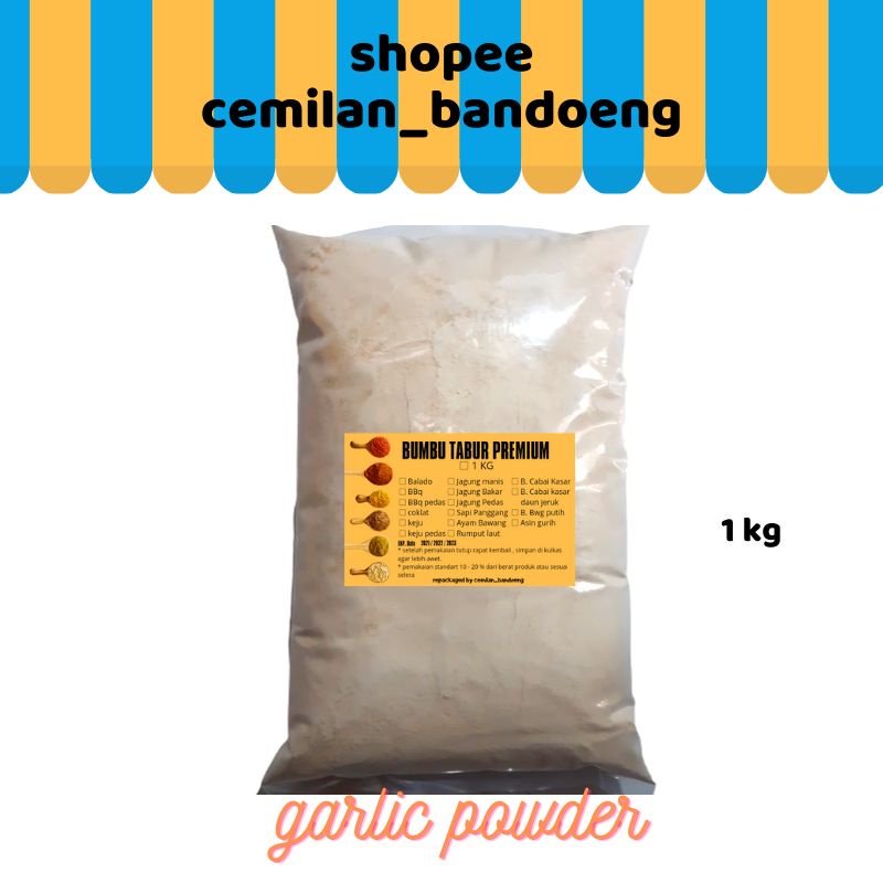 

GARLIC POWDER GRADE A KEMASAN 1 KG