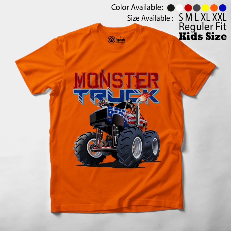 Baju Anak / Kaos Atasan Anak Laki-Laki Monster Truck Premium