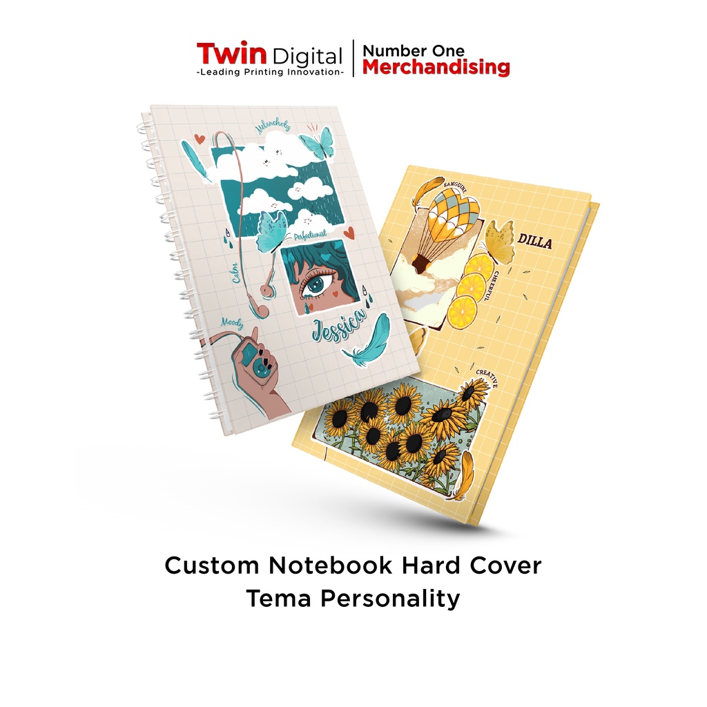

Twindigital Cetak Buku Catatan Hard Cover Tema Personality Buku Tulis Agenda Diary - Custom Notebook Personality Edition