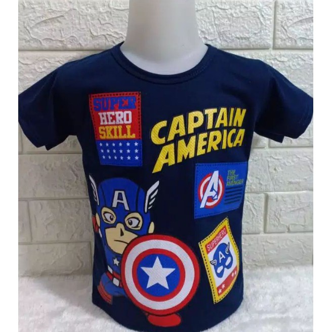 JAYA.Co Kaos Anak Laki Laki 1-10 Tahun / Captain America / Excavator