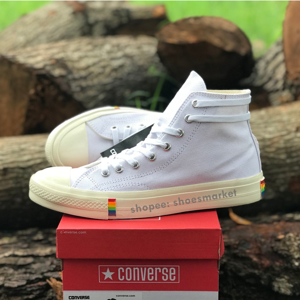 SEPATU CONVERSE 70S HIGH X RAINBOW WHITE ALL STAR CHUCK TAYLOR OBRAL MURAH