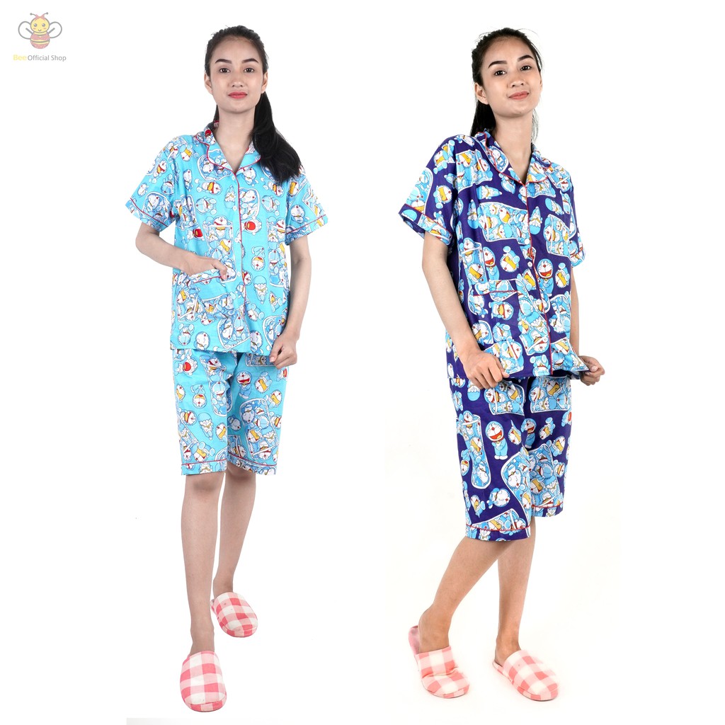 BEE - Piyama Dewan Exxen 3/4  / Baju Tidur Motif Karakter Exxen 3/4