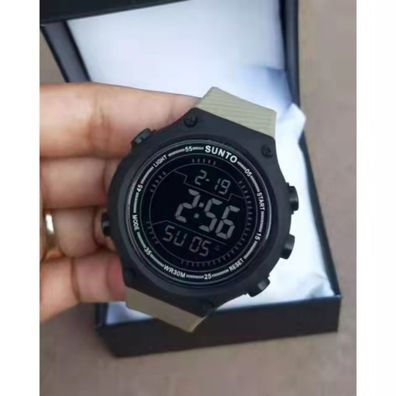 JAM TANGAN PRIA WANITA DIGITAL TALI RUBBER WATER RESIST S5114 BEST SELLER