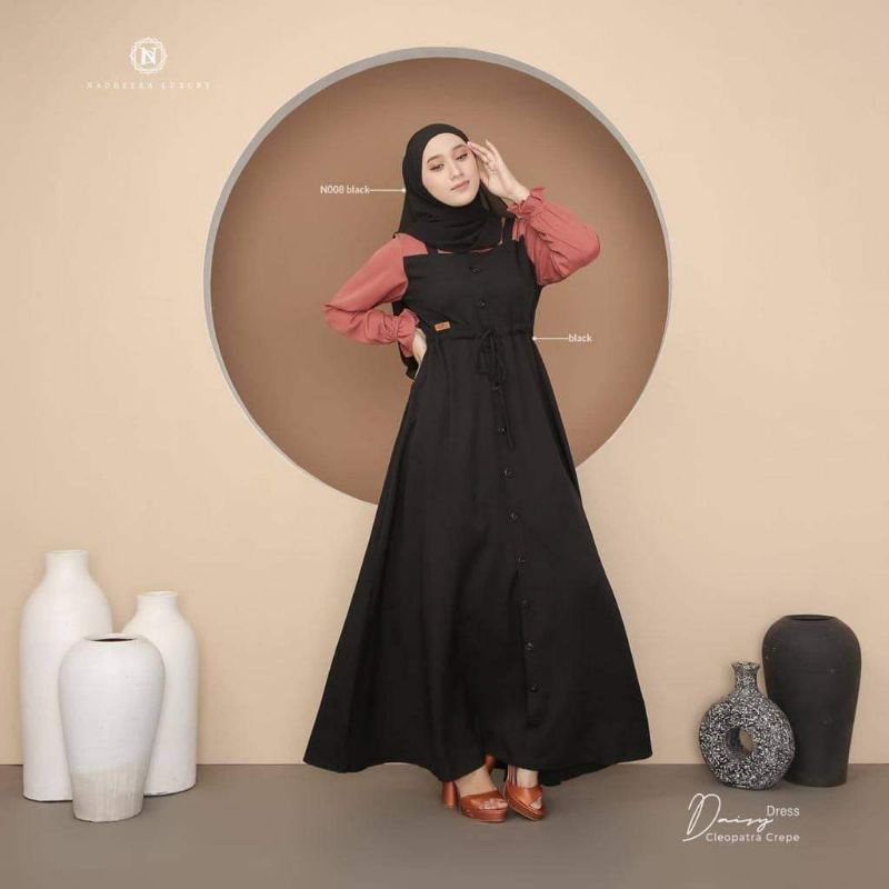 Dress / Daisy dress ori nadheera luxury / gamis / gamis kondangan / Gamis Busui / Dress Busui