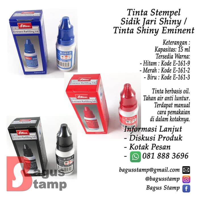 

Tinta Stempel Sidik Jari Shiny / Tinta Shiny Eminent