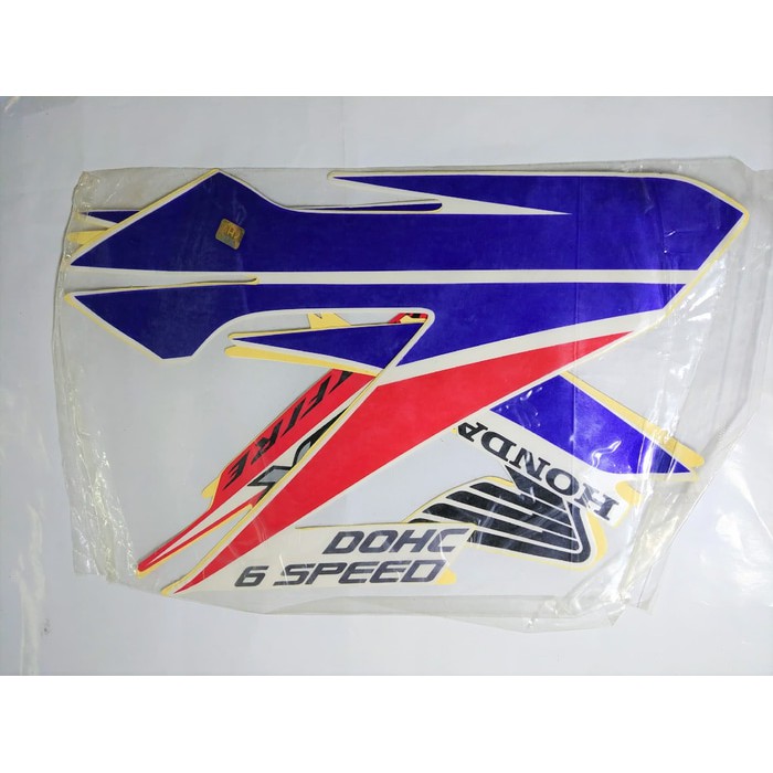 SALE -  Striping Lis Bodi &amp; Stiker Body CB150R 2014 Putih Biru Merah