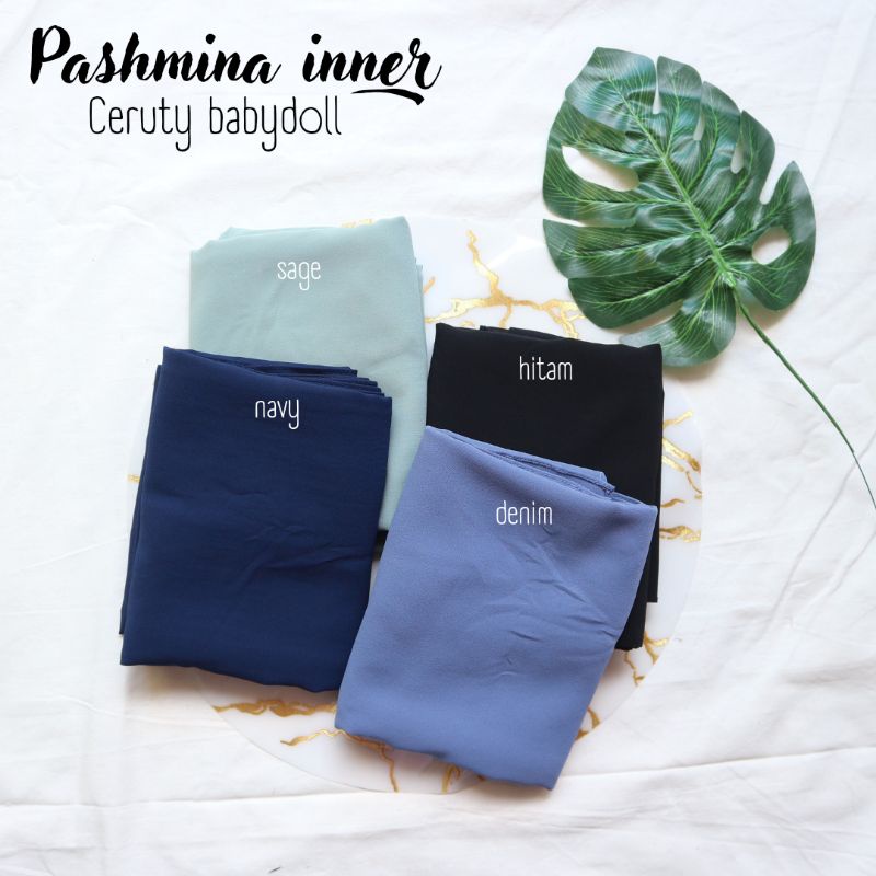 PASHMINA INNER 2in1 ceruty babydoll premium