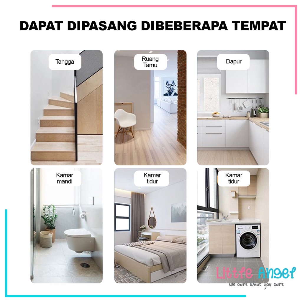 PAGAR PENGAMAN BAYI Pintu Pagar Penjaga Anak Balita Bermain untuk Tangga Pembatas Dapur Kamar Mandi Baby Safety Gate Portable