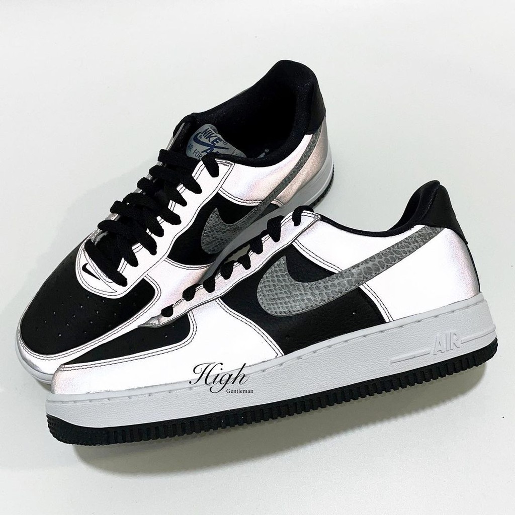 nike af1 silver snake