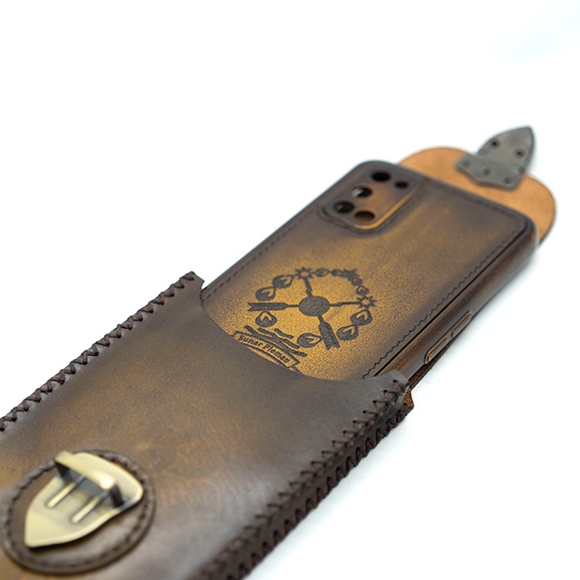 Jayuwan DHP Dompet Hp Bahan Full Kulit Asli handmade free ukir nama atau logo