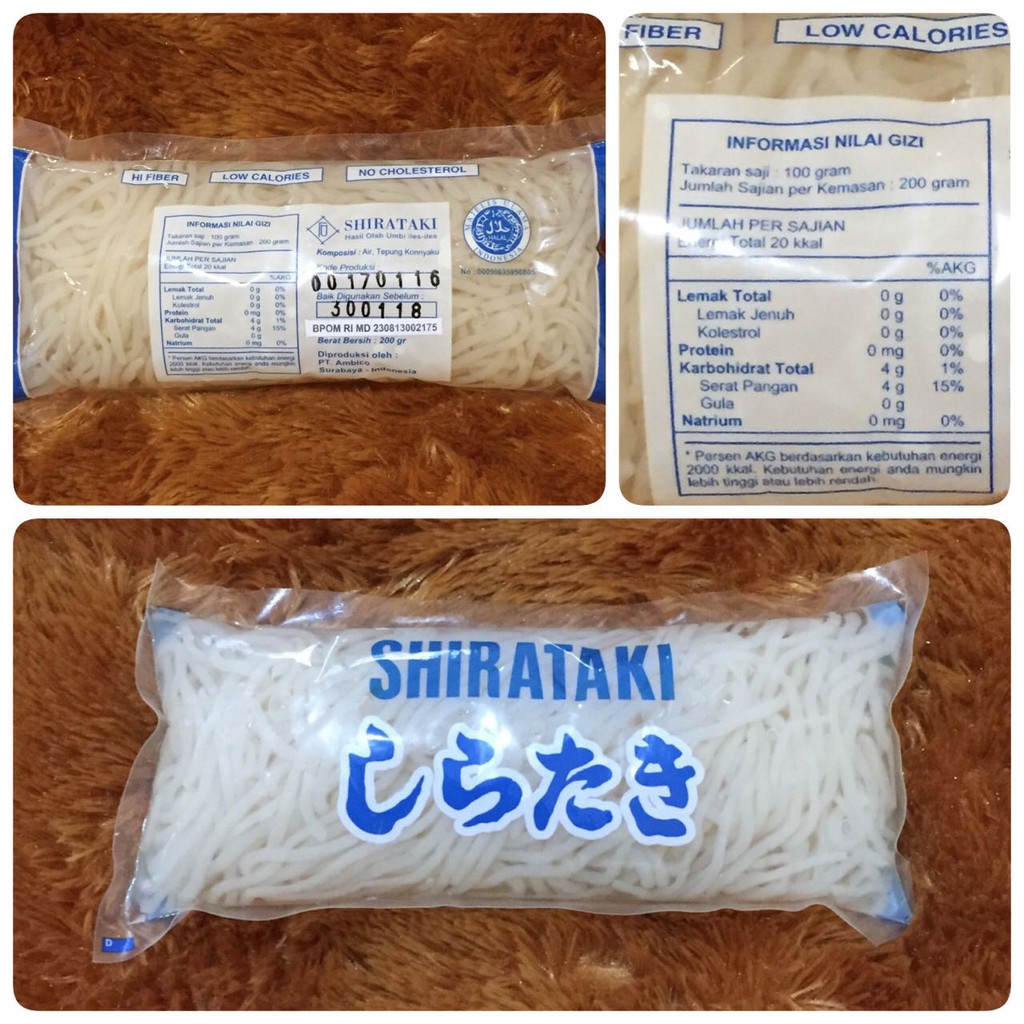 Shirataki Wet Noodle Mie Shirataki Basah Mie Rendah Kalori Shopee Indonesia