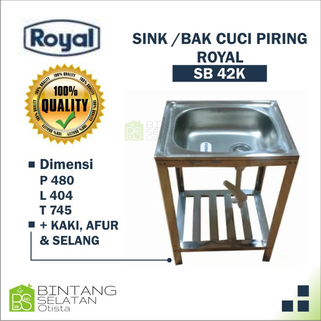 BAK CUCI PIRING KITCHEN SINK ROYAL SB 42 k SB42 42K SB42K