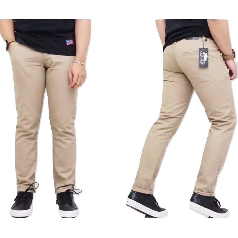  Celana  Pria Chino  Cream  Twill Best Seller Shopee  Indonesia